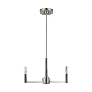 Fullton Three Light Chandelier in Brushed Nickel by Visual Comfort Studio