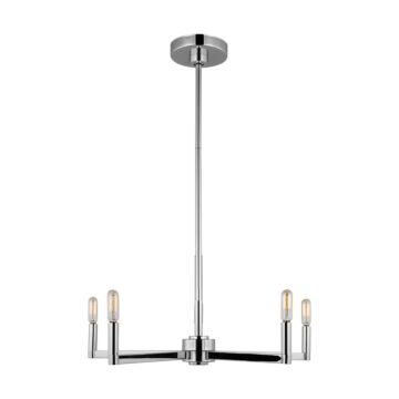 Fullton Five Light Chandelier in Chrome by Visual Comfort Studio