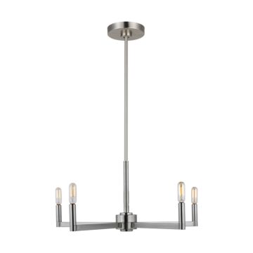 Fullton LED Chandelier in Brushed Nickel by Visual Comfort Studio
