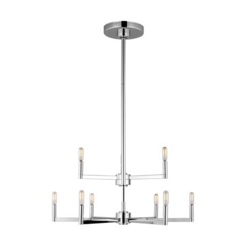 Fullton LED Chandelier in Chrome by Visual Comfort Studio
