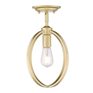 Colson OG One Light Semi Flush Mount in Olympic Gold by Golden