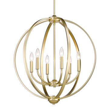 Colson OG Six Light Chandelier in Olympic Gold by Golden