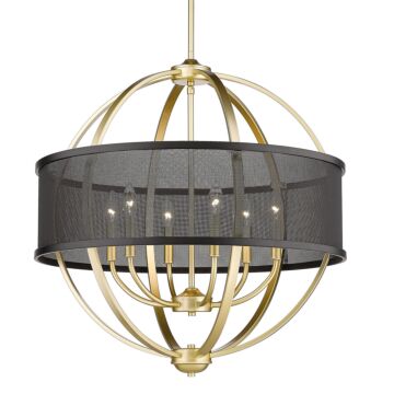 Colson OG Six Light Chandelier in Olympic Gold by Golden