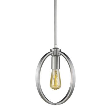 Colson PW One Light Mini Pendant in Pewter by Golden