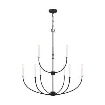 Greenwich LED Chandelier in Midnight Black by Visual Comfort Studio