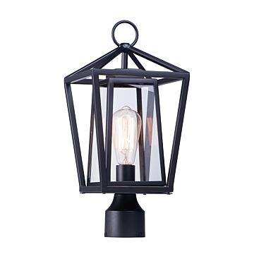 Artisan One Light Outdoor Pole Post Lantern in Black by Maxim