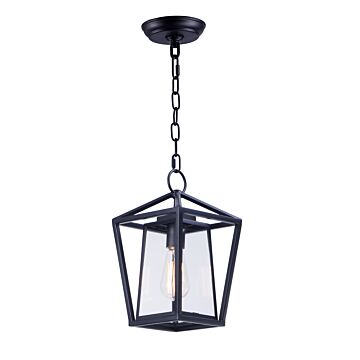 Artisan One Light Outdoor Hanging Lantern in Black by Maxim
