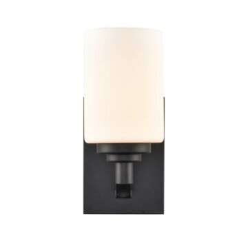 Durham One Light Wall Sconce in Matte Black by Millennium