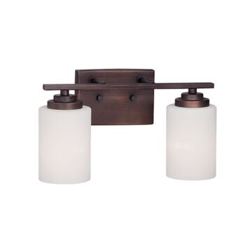 Millennium Lighting Durham 2 Light Bathroom Vanity Light in Rubbed Bronze