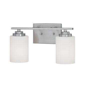 Millennium Lighting Durham 2 Light Bathroom Vanity Light in Satin Nickel