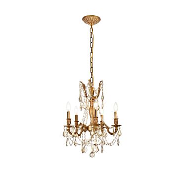 Rosalia 5-Light Pendant in French Gold