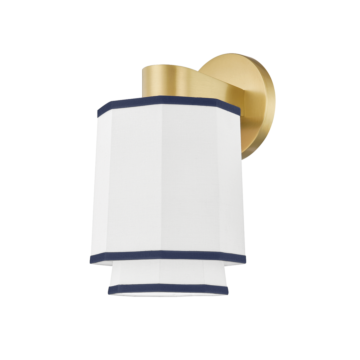 Hudson Valley Riverdale Wall Sconce in Aged Brass