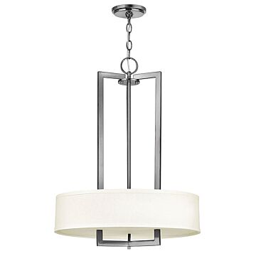 Hinkley Hampton 3-Light Chandelier In Antique Nickel