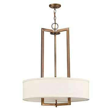 Hinkley Hampton 3-Light Chandelier In Brushed Bronze