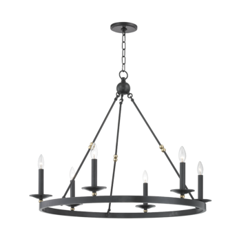Allendale Six Light Chandelier in Aged Old Bronze by Hudson Valley