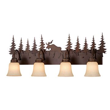 Yellowstone 4-Light Bathroom Vanity Light in Burnished Bronze