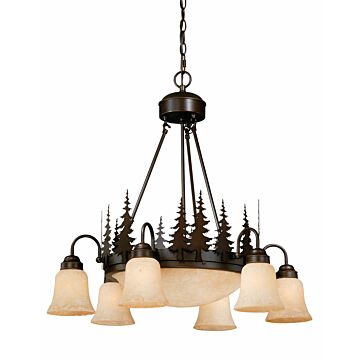 Yosemite 9-Light Chandelier in Burnished Bronze