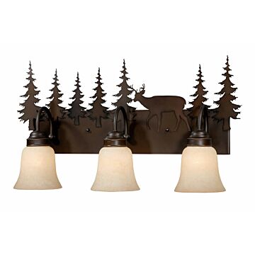 Bryce 3-Light Bathroom Vanity Light in Burnished Bronze