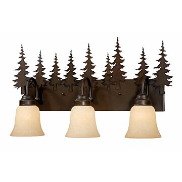 Yosemite 3-Light Bathroom Vanity Light in Burnished Bronze