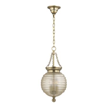 Coolidge Three Light Pendant in Aged Brass by Hudson Valley