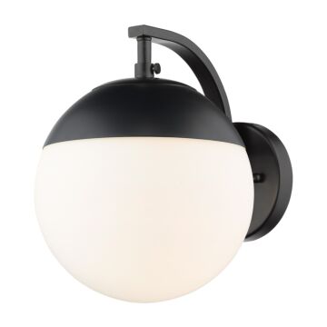Dixon BLK One Light Wall Sconce in Matte Black by Golden