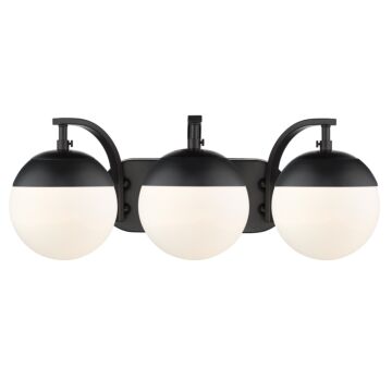 Dixon BLK Three Light Bath Vanity in Matte Black by Golden