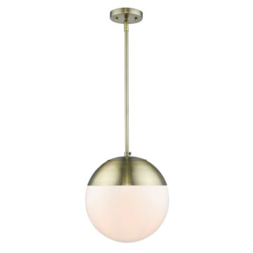 Dixon AB One Light Pendant in Aged Brass by Golden