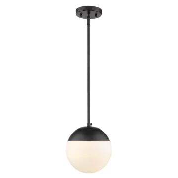 Dixon BLK One Light Pendant in Matte Black by Golden