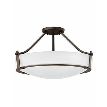 Hinkley Hathaway 4-Light Semi-Flush Ceiling Light In Olde Bronze With Etched White Glass