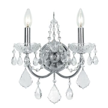 Imperial Two Light Wall Sconce in Polished Chrome by Crystorama