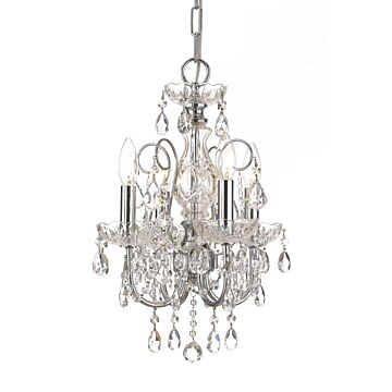 Imperial Four Light Mini Chandelier in Polished Chrome by Crystorama