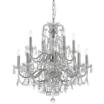 Imperial 12 Light Chandelier in Polished Chrome by Crystorama