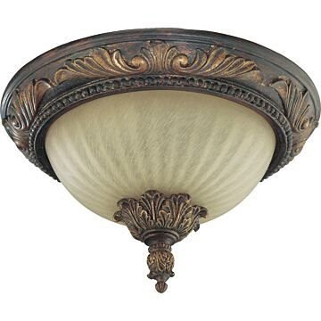 Madeleine Two Light Ceiling Mount in Corsican Gold by Quorum International