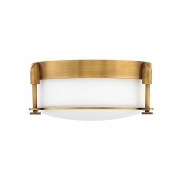 Hinkley Colbin 2-Light Flush Mount Ceiling Light In Heritage Brass