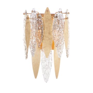 Majestic Three Light Wall Sconce in Gold Leaf by Maxim