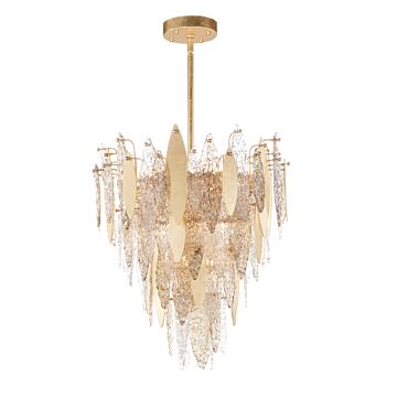 Majestic 12 Light Chandelier in Gold Leaf by Maxim