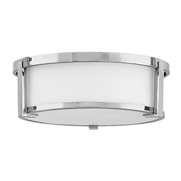 Hinkley Lowell 2-Light Flush Mount Ceiling Light In Chrome