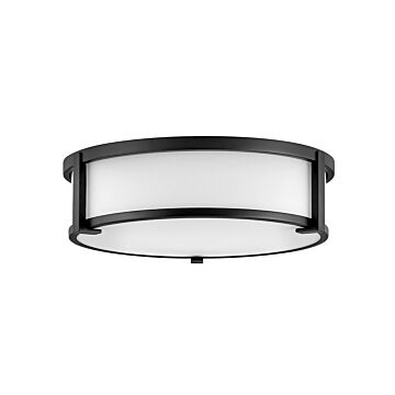 Hinkley Lowell 3-Light Flush Mount Ceiling Light In Black
