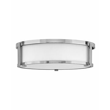 Hinkley Lowell 3-Light Flush Mount Ceiling Light In Chrome