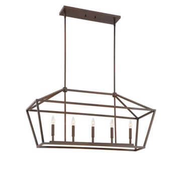 Millennium 3000 Series 5 Light Linear Pendant in Rubbed Bronze