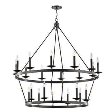 Allendale 20 Light Chandelier in Aged Old Bronze by Hudson Valley