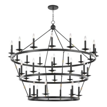 Allendale 36 Light Chandelier in Aged Old Bronze by Hudson Valley