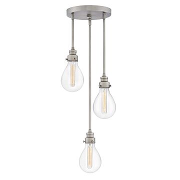 Hinkley Denton 3-Light Pendant In Pewter