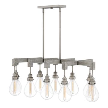 Hinkley Denton 10-Light Linear Chandelier In Pewter