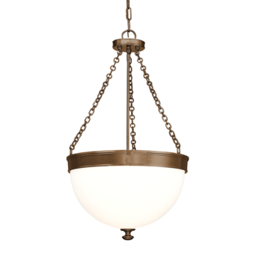 Barrington Three Light Pendant in Historic Bronze by Hudson Valley