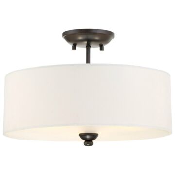 Shadowglen Three Light Semi Flush Mount in Lathan Bronze by MinkaLavery