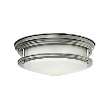 Hinkley Hadley 2-Light Flush Mount Ceiling Light In Antique Nickel