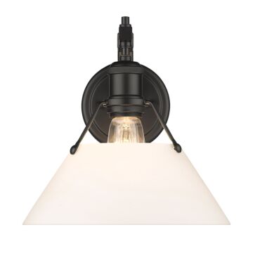 Orwell BLK One Light Wall Sconce in Matte Black by Golden