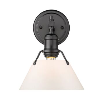 Orwell BLK One Light Bath Vanity in Matte Black by Golden