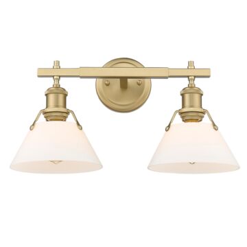 Orwell BCB Two Light Bath Vanity in Brushed Champagne Bronze by Golden